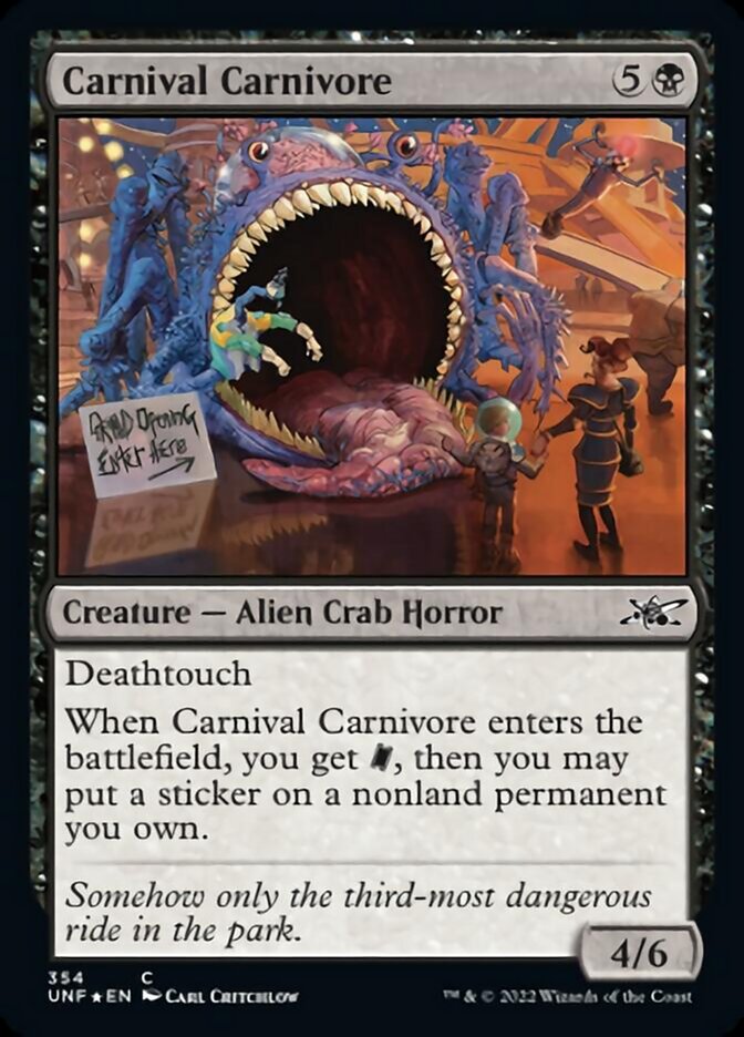 Carnival Carnivore (Galaxy Foil) [Unfinity] | Exor Games Bridgewater