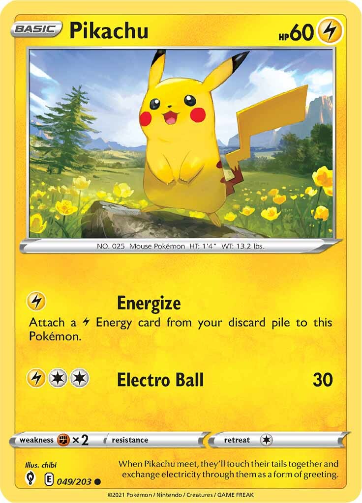 Pikachu (049/203) [Sword & Shield: Evolving Skies] | Exor Games Bridgewater