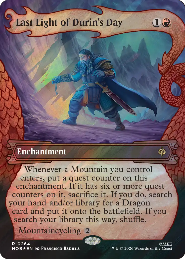 Last Light of Durin's Day (Showcase) (Surge Foil) [The Hobbit] | Exor Games Bridgewater