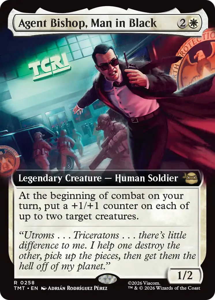 Agent Bishop, Man in Black (Extended Art) [Teenage Mutant Ninja Turtles] | Exor Games Bridgewater