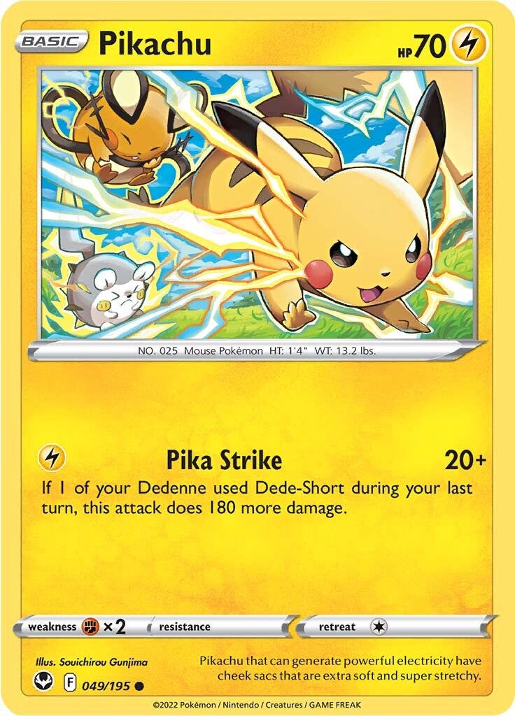 Pikachu (049/195) [Sword & Shield: Silver Tempest] | Exor Games Bridgewater