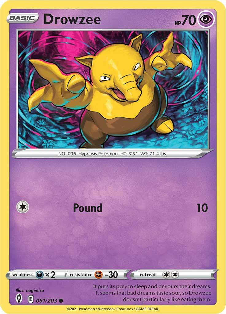 Drowzee (061/203) [Sword & Shield: Evolving Skies] | Exor Games Bridgewater