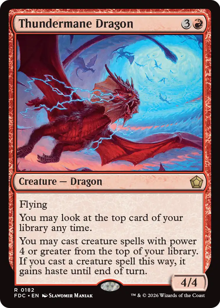 Thundermane Dragon [Foundations Commander] | Exor Games Bridgewater