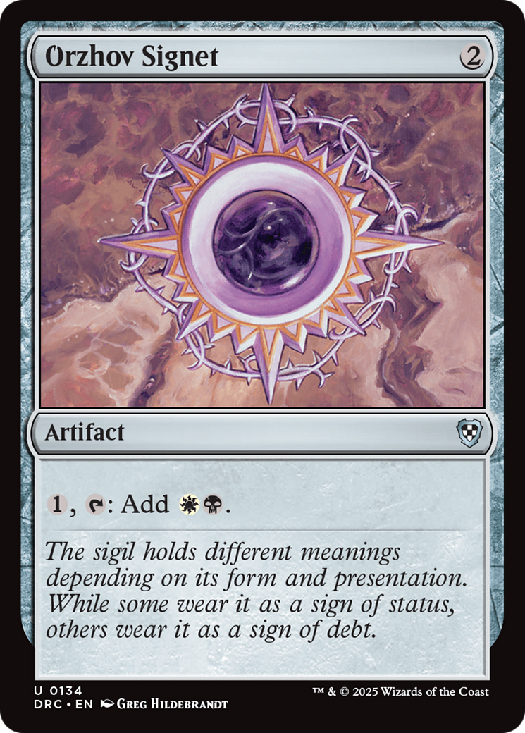 Orzhov Signet [Aetherdrift Commander] | Exor Games Bridgewater
