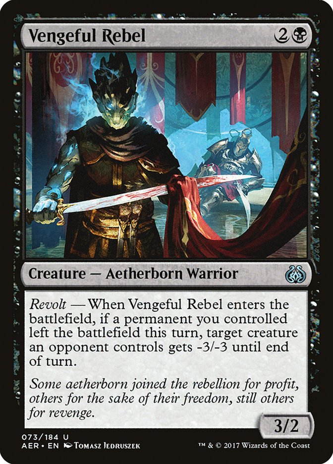 Vengeful Rebel [Aether Revolt] | Exor Games Bridgewater