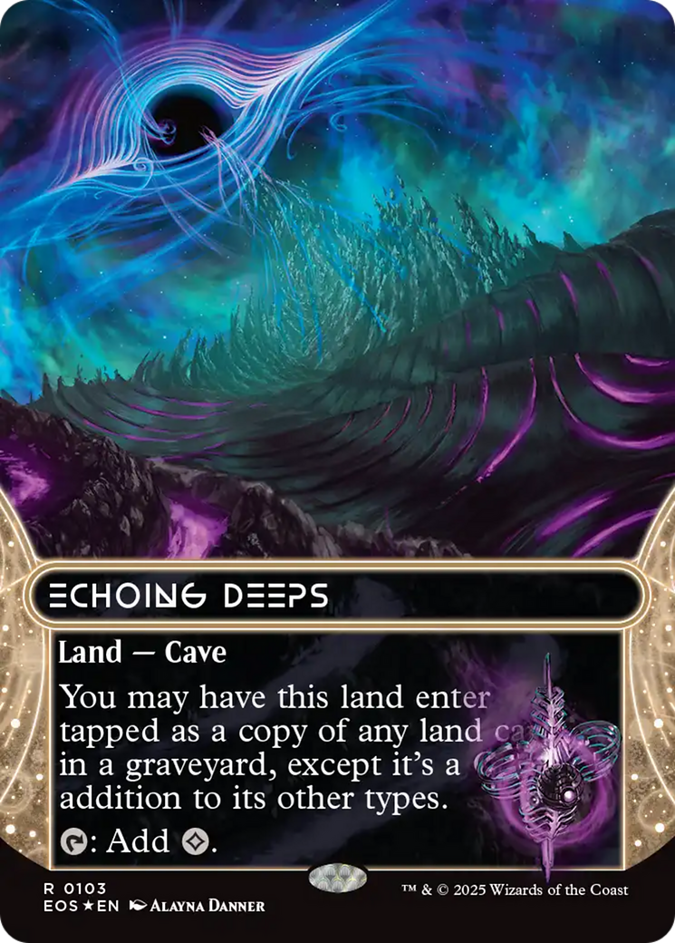 Echoing Deeps (0103) (Borderless) (Galaxy Foil) [Edge of Eternities: Stellar Sights] | Exor Games Bridgewater