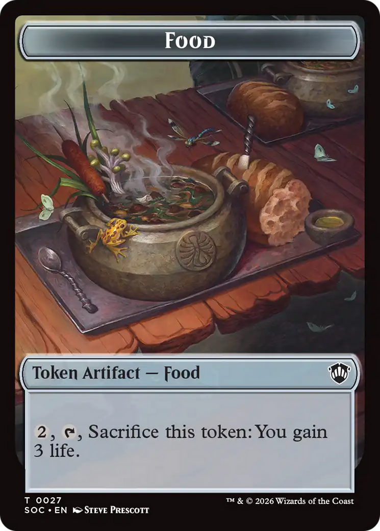 Elemental (0020) // Food Double-Sided Token [Secrets of Strixhaven Commander Tokens] | Exor Games Bridgewater