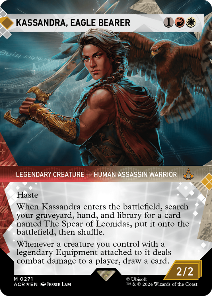 Kassandra, Eagle Bearer (Showcase) (Textured Foil) [Assassin's Creed] | Exor Games Bridgewater