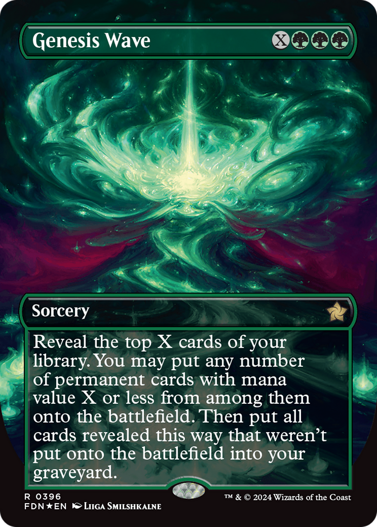 Genesis Wave (Borderless) (Mana Foil) [Foundations] | Exor Games Bridgewater