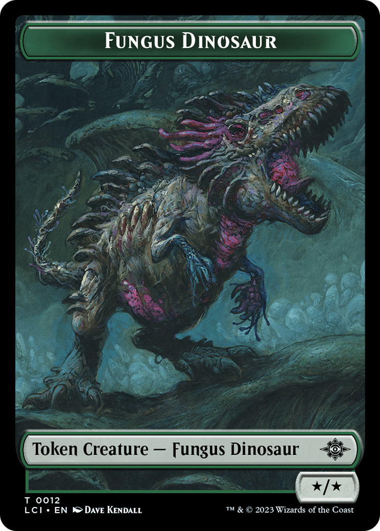 Fungus Dinosaur // Skeleton Pirate Double-Sided Token [The Lost Caverns of Ixalan Tokens] | Exor Games Bridgewater