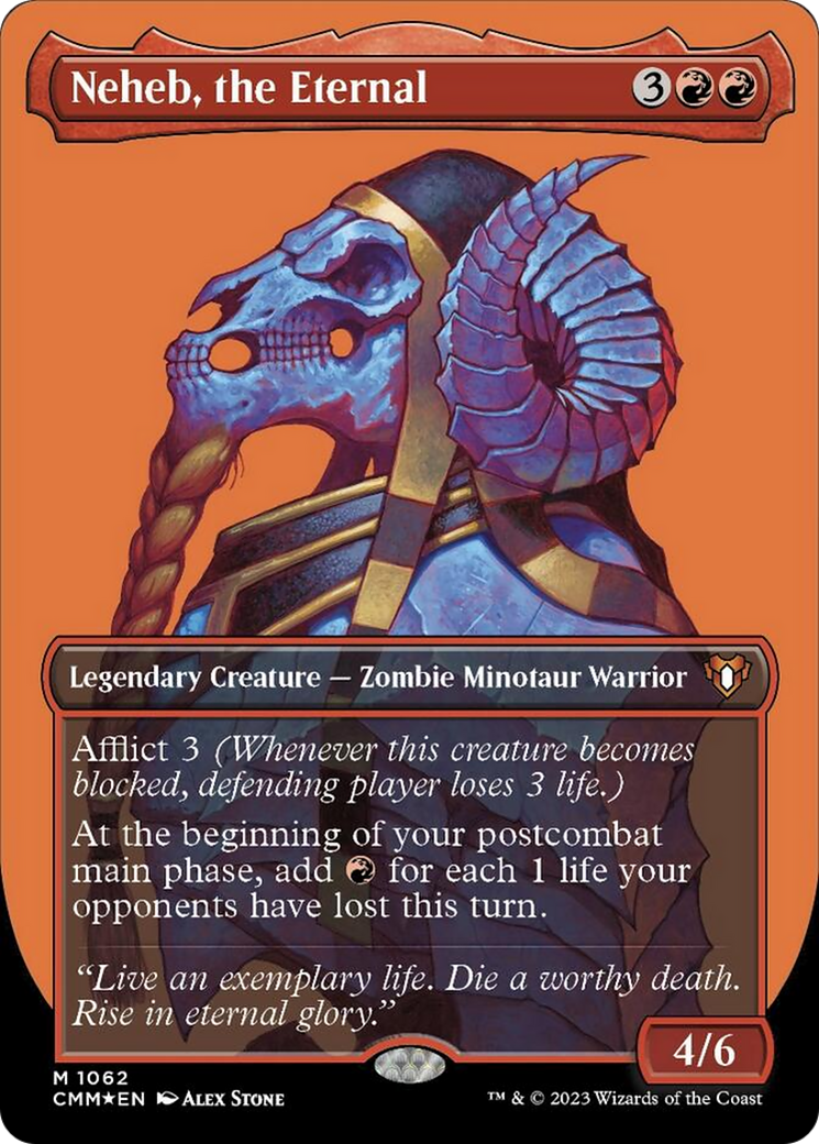 Neheb, the Eternal (Borderless Textured Foil Frame Break) [Commander Masters] | Exor Games Bridgewater