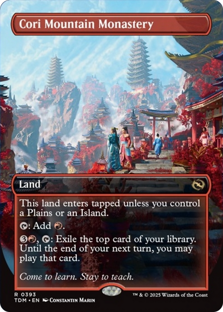 Cori Mountain Monastery (Borderless) [Tarkir: Dragonstorm] | Exor Games Bridgewater