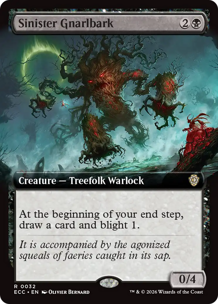 Sinister Gnarlbark (Extended Art) [Lorwyn Eclipsed Commander] | Exor Games Bridgewater