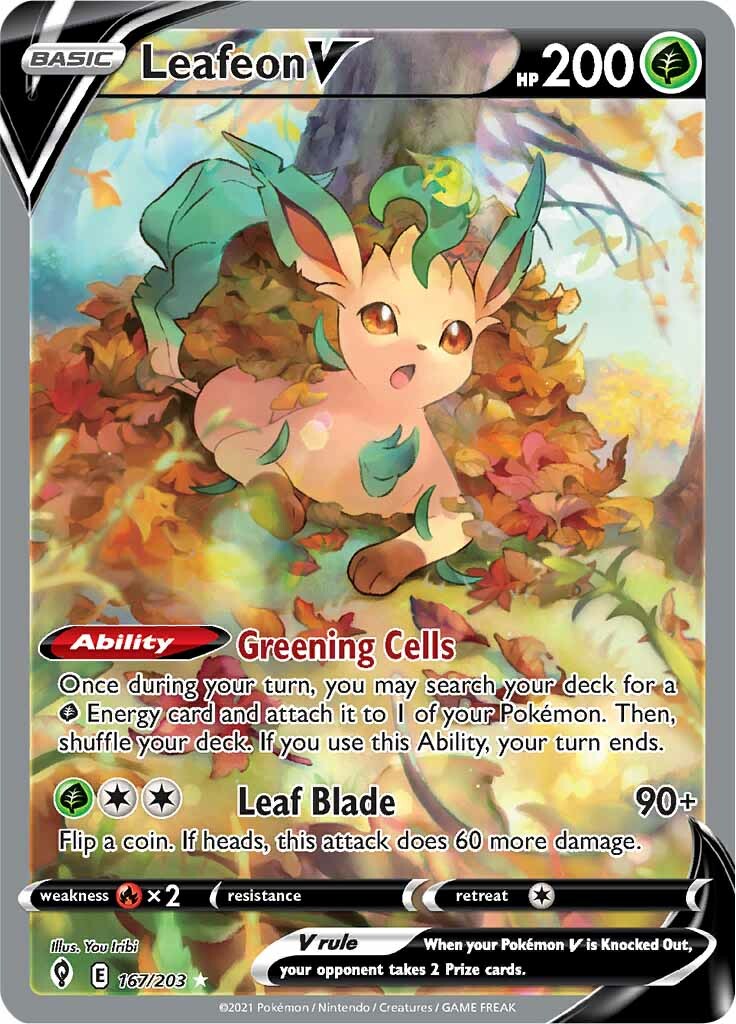 Leafeon V (167/203) [Sword & Shield: Evolving Skies] | Exor Games Bridgewater