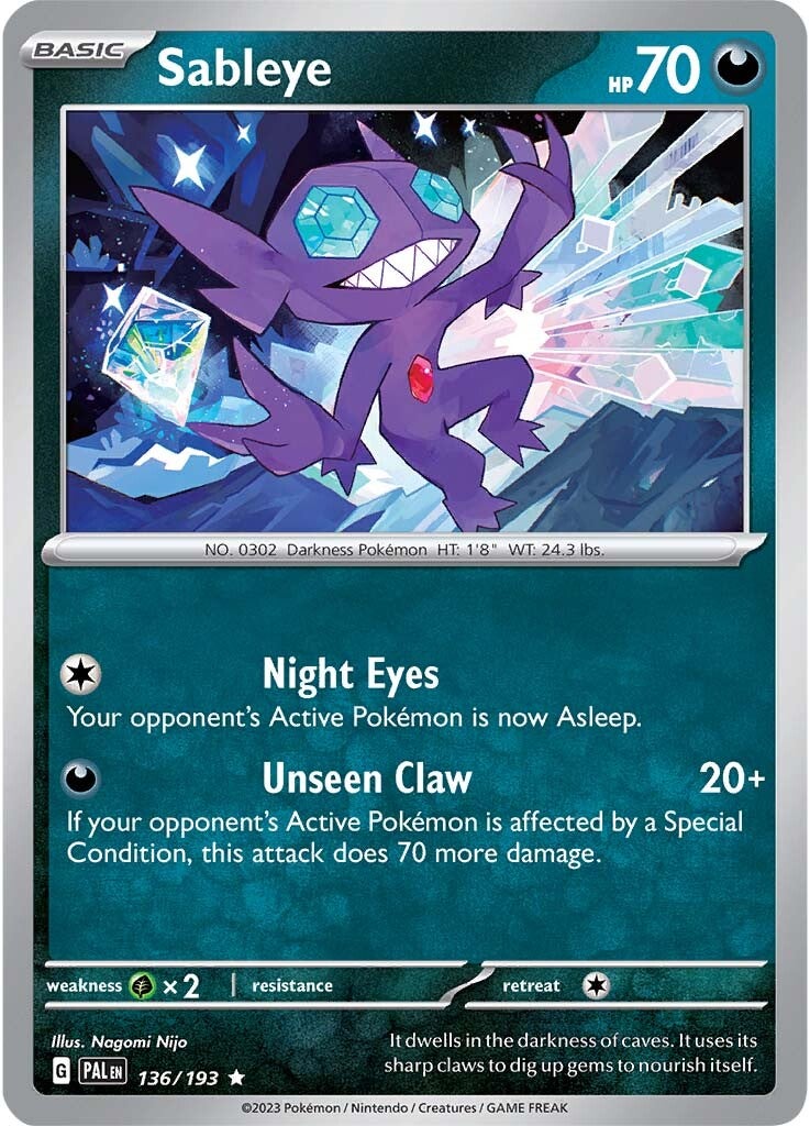 Sableye (136/193) [Scarlet & Violet: Paldea Evolved] | Exor Games Bridgewater