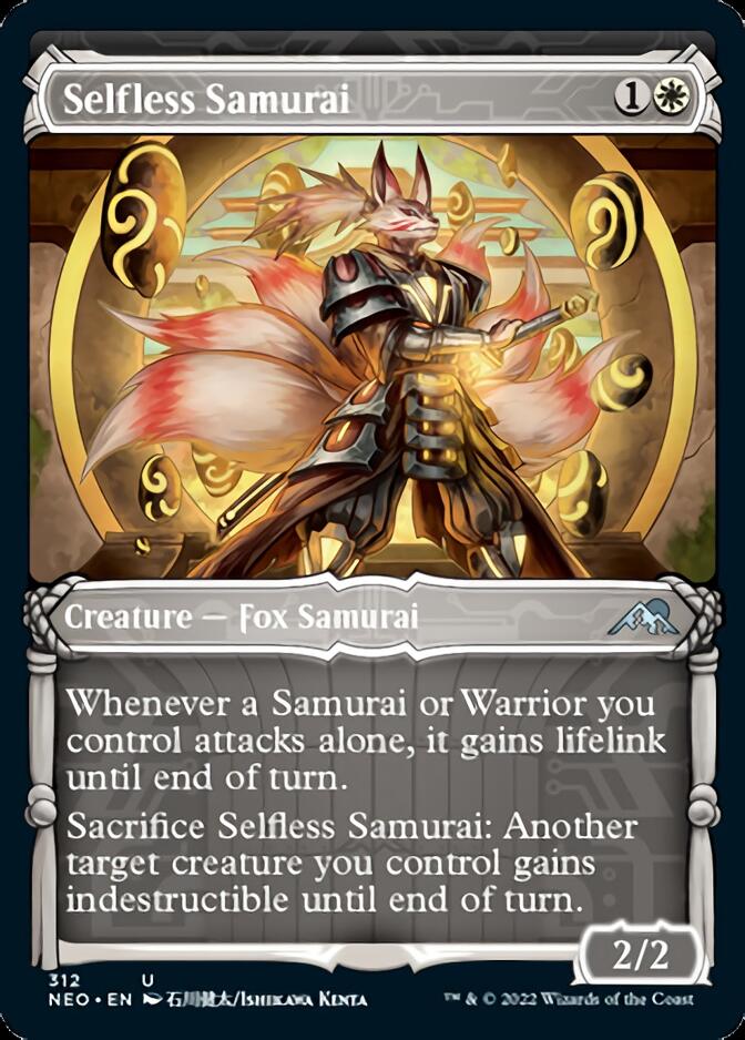 Selfless Samurai (Showcase Samurai) [Kamigawa: Neon Dynasty] | Exor Games Bridgewater