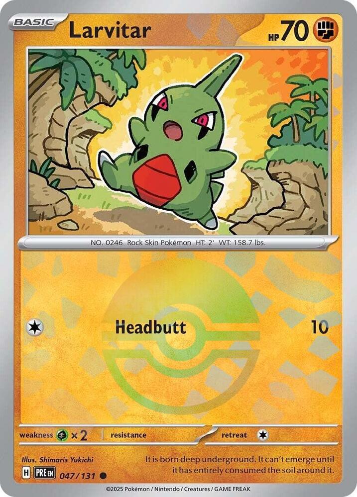 Larvitar (047/131) (Poke Ball Pattern) [Scarlet & Violet: Prismatic Evolutions] | Exor Games Bridgewater