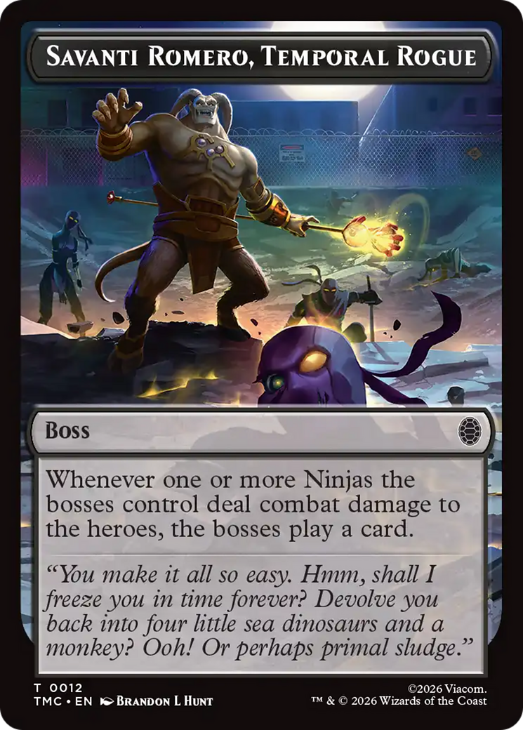 Savanti Romero, Temporal Rogue [Teenage Mutant Ninja Turtles Commander Tokens] | Exor Games Bridgewater