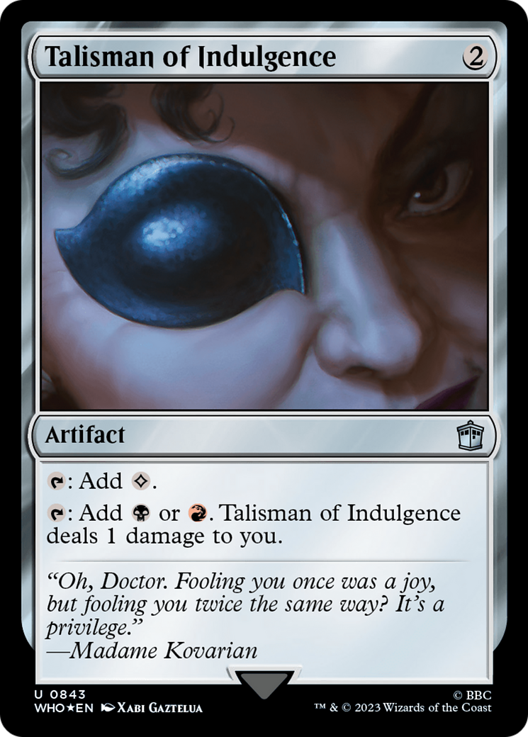 Talisman of Indulgence (Surge Foil) [Doctor Who] | Exor Games Bridgewater