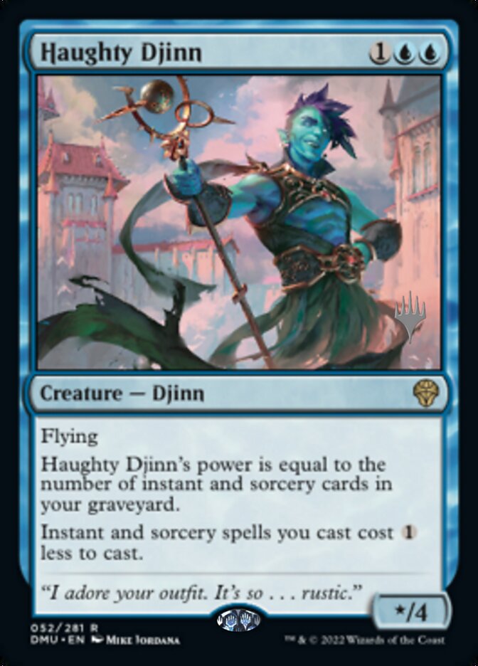 Haughty Djinn (Promo Pack) [Dominaria United Promos] | Exor Games Bridgewater