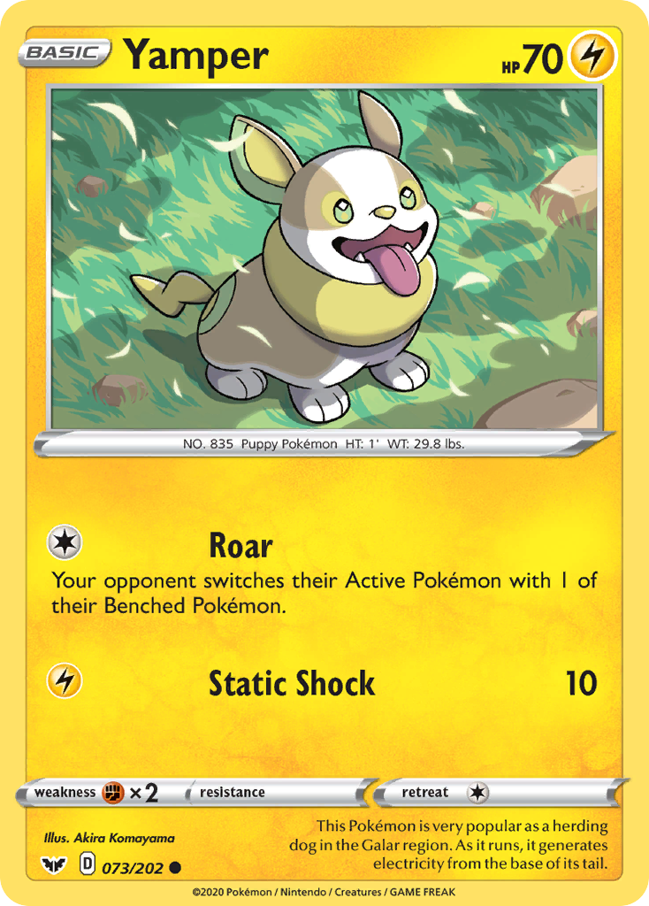 Yamper (073/202) [Sword & Shield: Base Set] | Exor Games Bridgewater