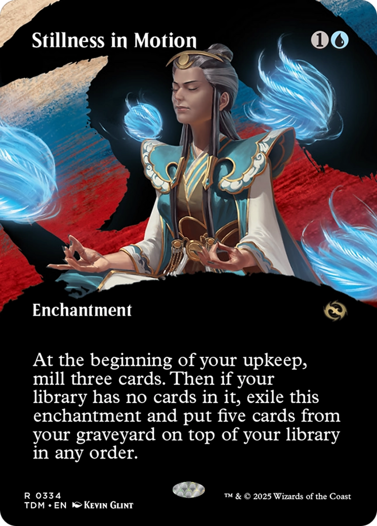 Stillness in Motion (Borderless) [Tarkir: Dragonstorm] | Exor Games Bridgewater