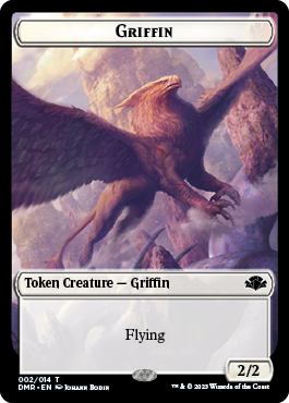 Zombie // Griffin Double-Sided Token [Dominaria Remastered Tokens] | Exor Games Bridgewater