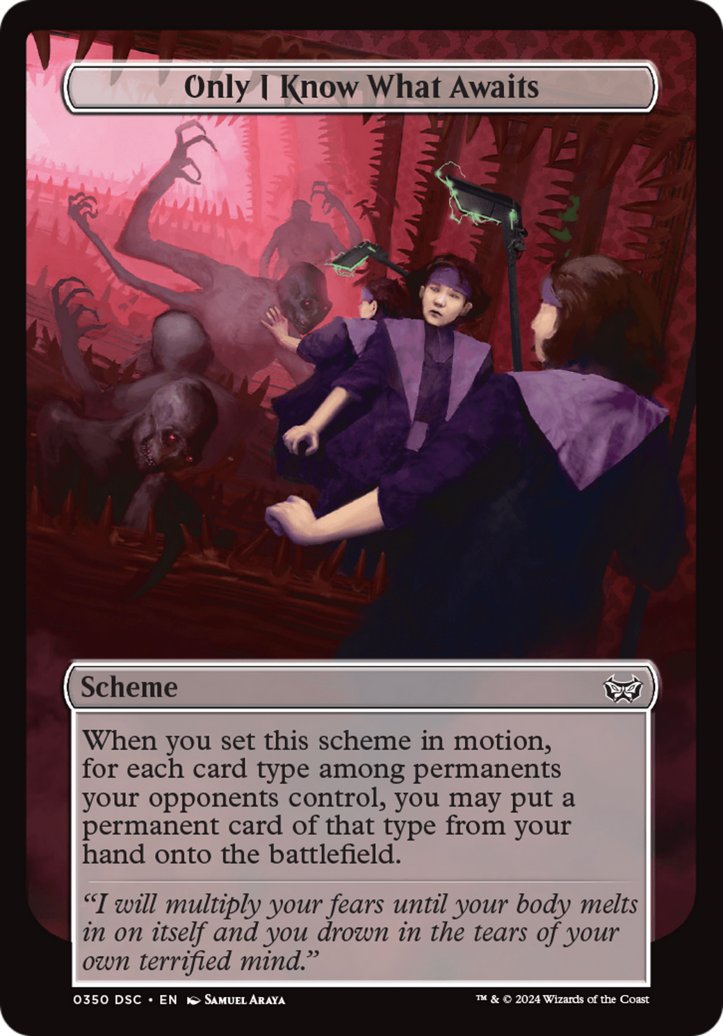 Only I Know What Awaits (Full Art) [Duskmourn: Archenemy] | Exor Games Bridgewater