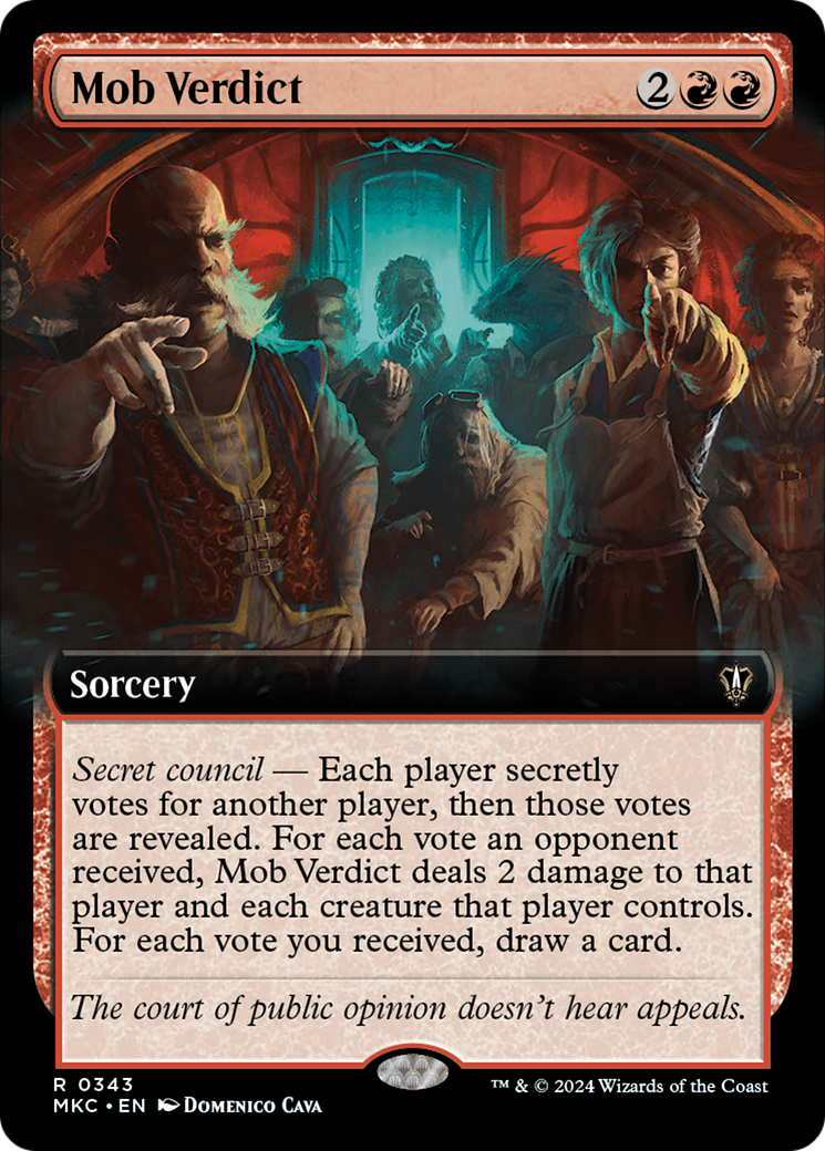 Mob Verdict (Extended Art) [Murders at Karlov Manor Commander] | Exor Games Bridgewater