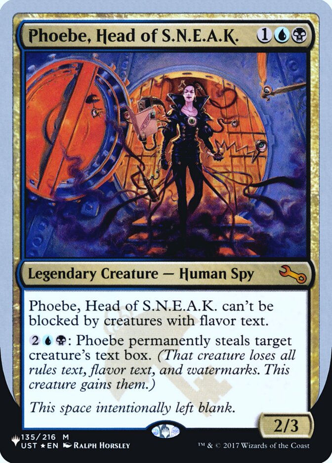 Phoebe, Head of S.N.E.A.K. (Unfinity Foil Edition) [The List] | Exor Games Bridgewater