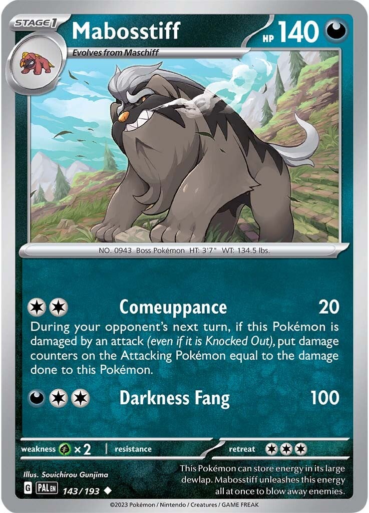 Mabosstiff (143/193) [Scarlet & Violet: Paldea Evolved] | Exor Games Bridgewater