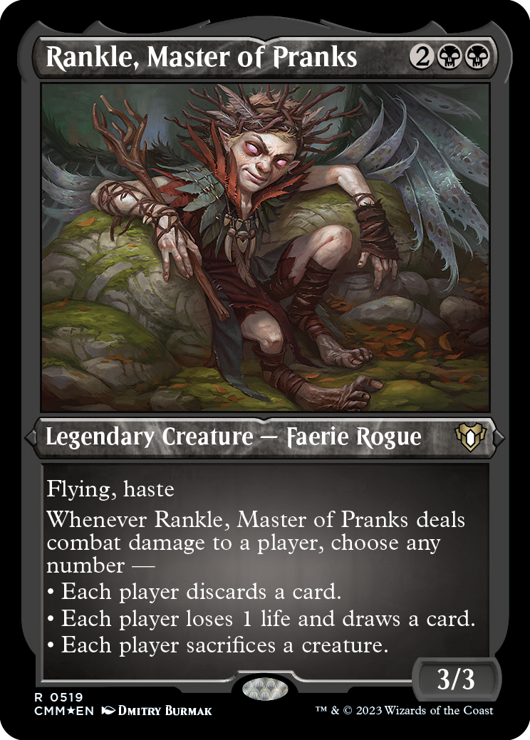 Rankle, Master of Pranks (Foil Etched) [Commander Masters] | Exor Games Bridgewater