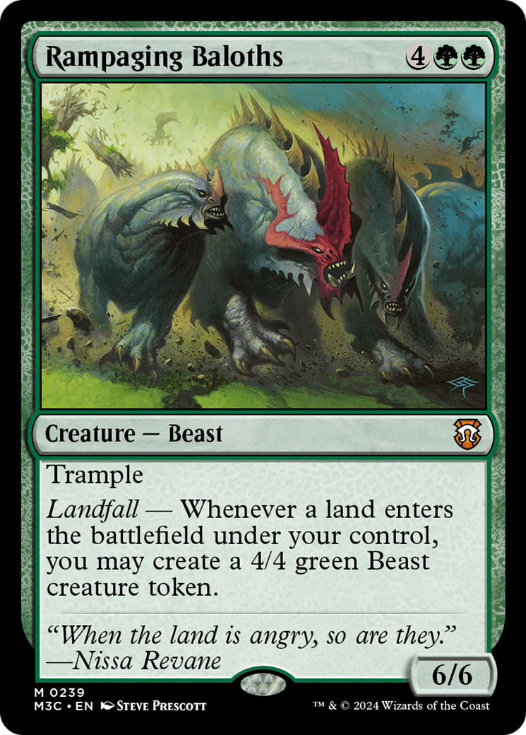 Rampaging Baloths (Ripple Foil) [Modern Horizons 3 Commander] | Exor Games Bridgewater