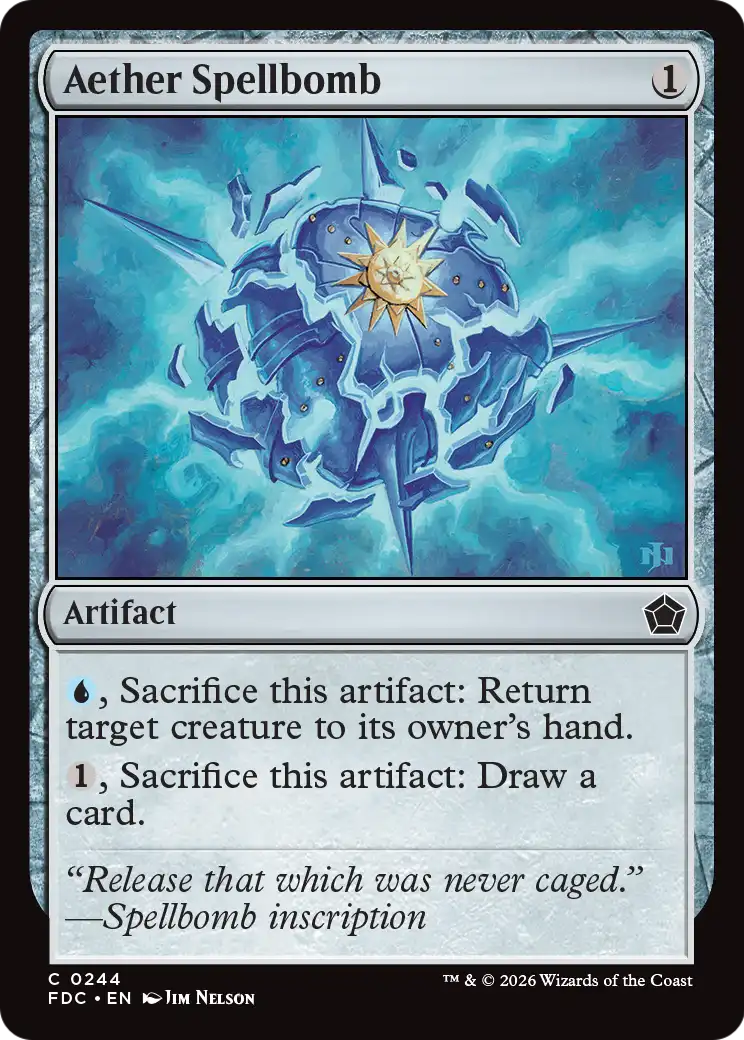 Aether Spellbomb [Foundations Commander] | Exor Games Bridgewater