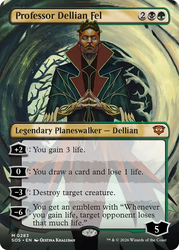 Professor Dellian Fel (Borderless) [Secrets of Strixhaven] | Exor Games Bridgewater