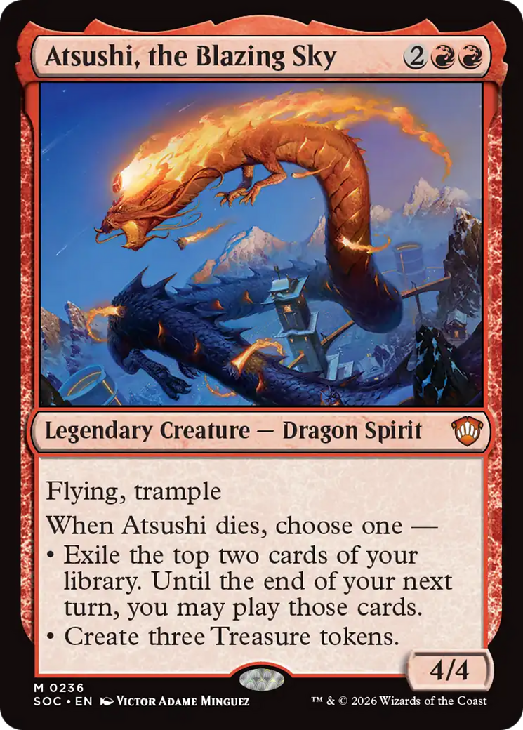 Atsushi, the Blazing Sky [Secrets of Strixhaven Commander] | Exor Games Bridgewater