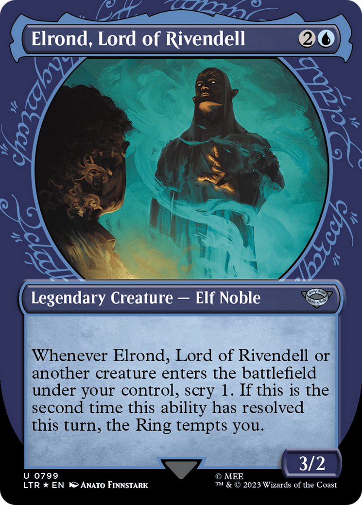 Elrond, Lord of Rivendell (Showcase) (Surge Foil) [The Lord of the Rings: Tales of Middle-Earth] | Exor Games Bridgewater