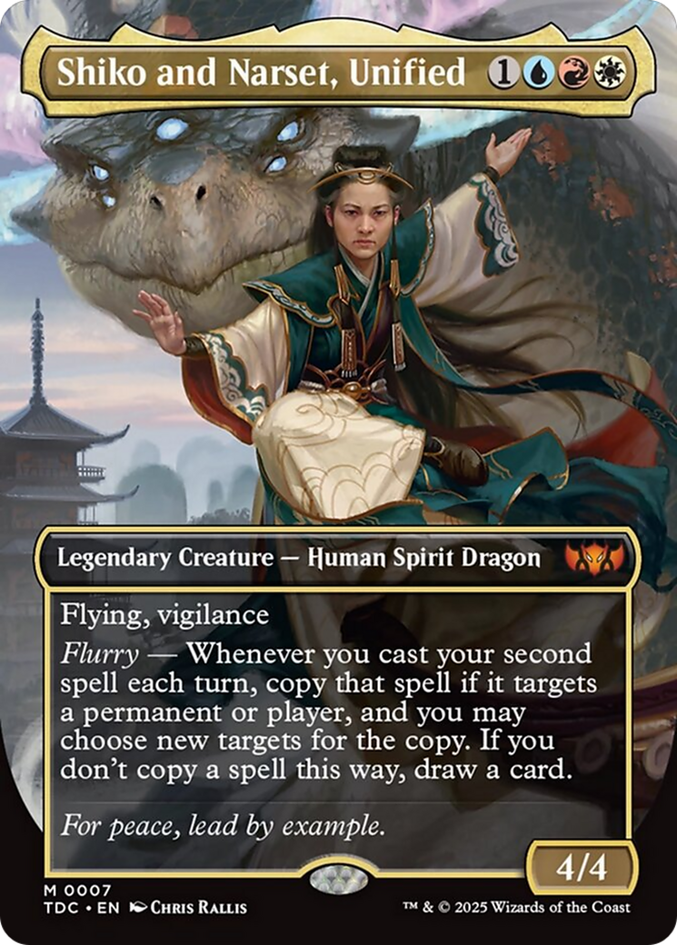 Shiko and Narset, Unified (Borderless) [Tarkir: Dragonstorm Commander] | Exor Games Bridgewater