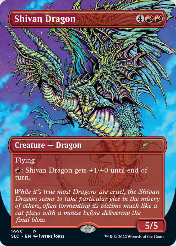 Shivan Dragon (Borderless) [Secret Lair Countdown Kit] | Exor Games Bridgewater