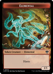 Elemental (0024) // Phyrexian Germ Double-Sided Token [Commander Masters Tokens] | Exor Games Bridgewater