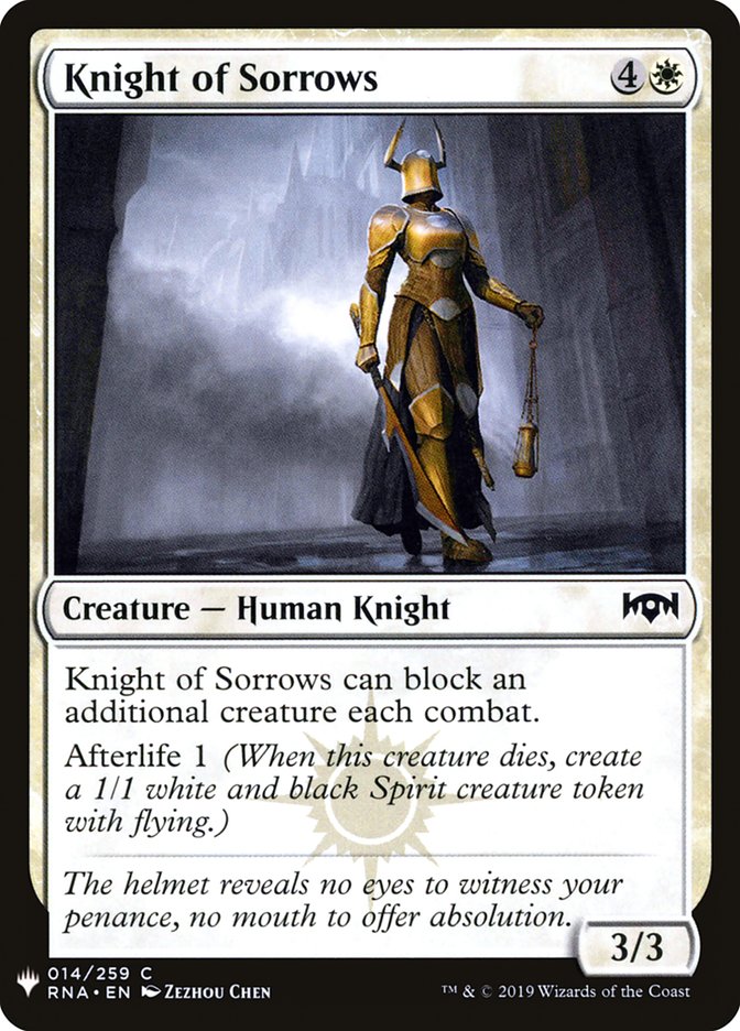Knight of Sorrows [Mystery Booster] | Exor Games Bridgewater