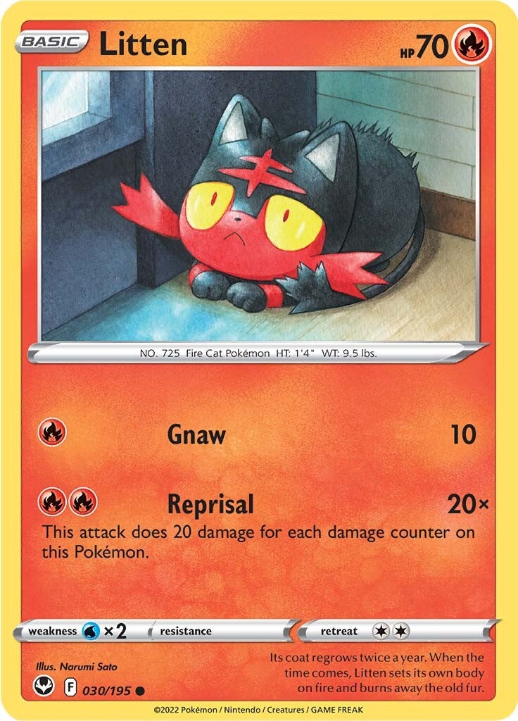 Litten (030/195) [Sword & Shield: Silver Tempest] | Exor Games Bridgewater