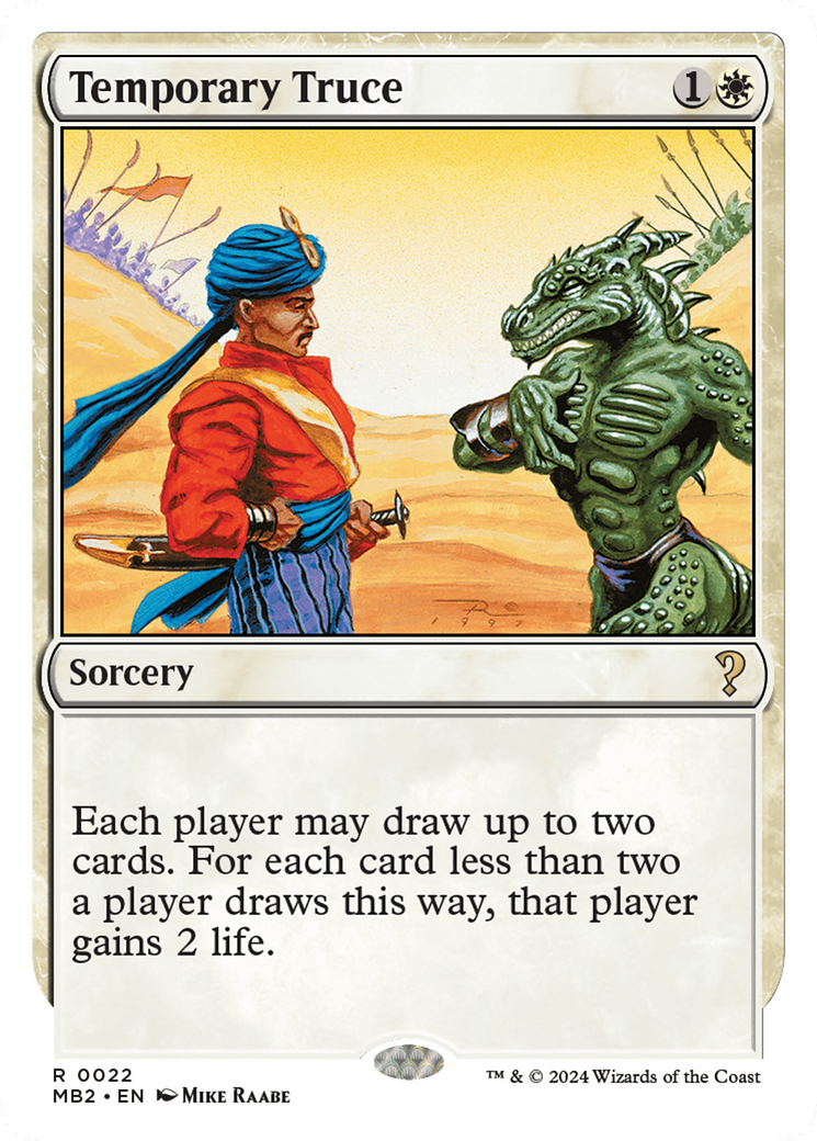 Temporary Truce (White Border) [Mystery Booster 2] | Exor Games Bridgewater