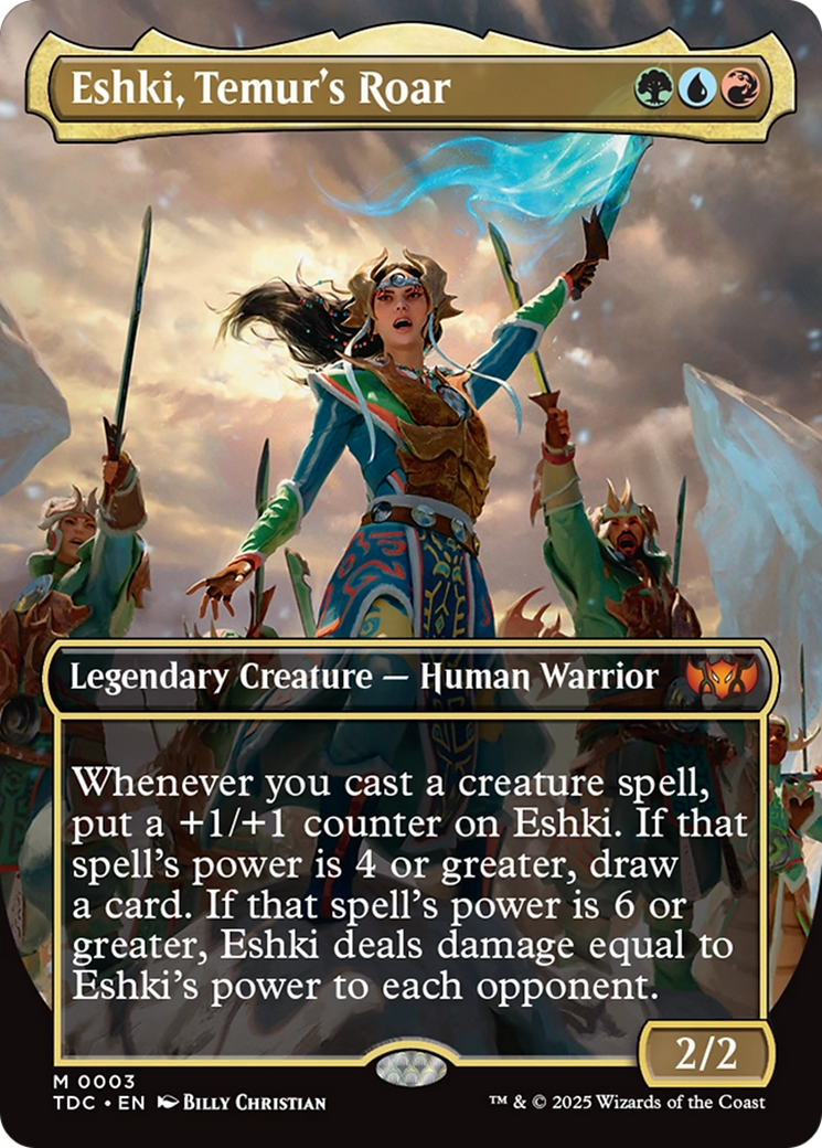 Eshki, Temur's Roar (Borderless) [Tarkir: Dragonstorm Commander] | Exor Games Bridgewater