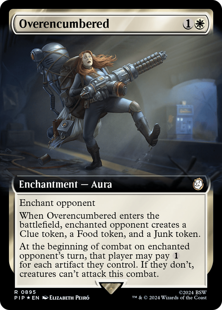 Overencumbered (Extended Art) (Surge Foil) [Fallout] | Exor Games Bridgewater