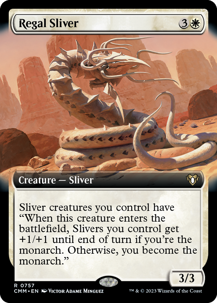 Regal Sliver (Extended Art) [Commander Masters] | Exor Games Bridgewater