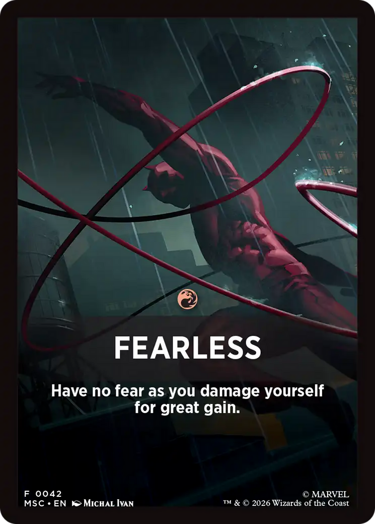 Fearless Theme Card [Marvel Super Heroes Commander] | Exor Games Bridgewater