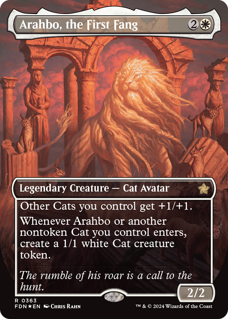 Arahbo, the First Fang (Borderless) (Mana Foil) [Foundations] | Exor Games Bridgewater