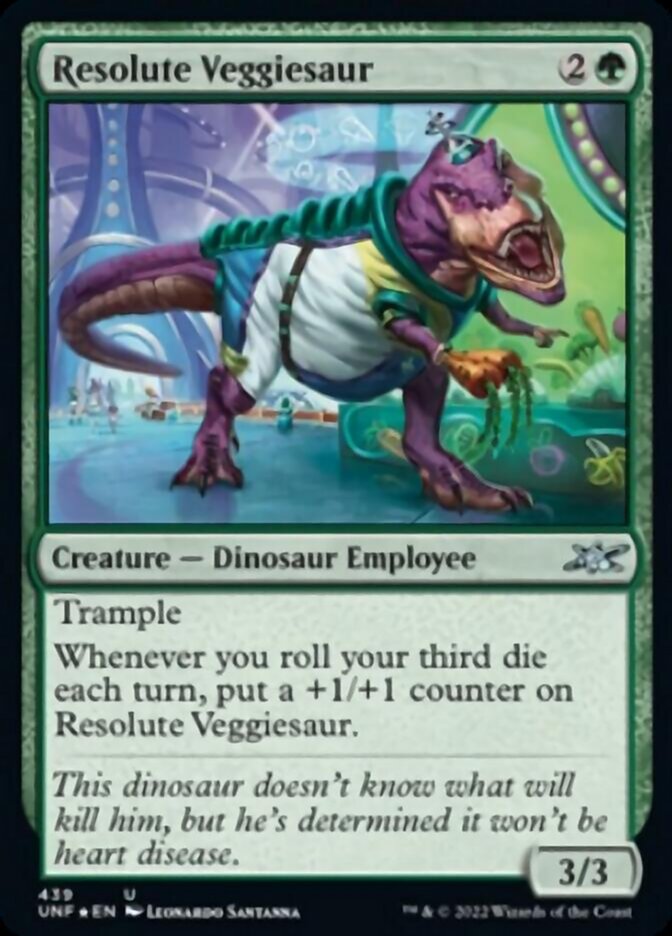 Resolute Veggiesaur (Galaxy Foil) [Unfinity] | Exor Games Bridgewater