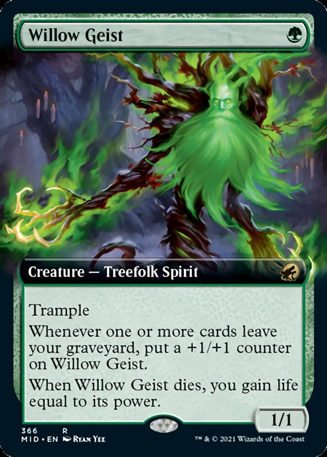 Willow Geist (Extended Art) [Innistrad: Midnight Hunt] | Exor Games Bridgewater